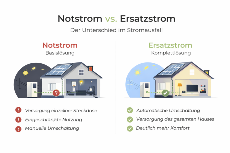 Notstrom vs. Ersatzstrom Loesungen erklaert
